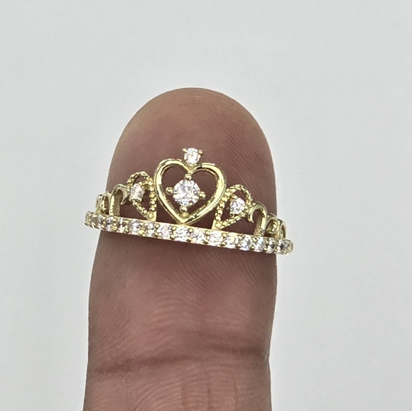 10kt Real Gold Crown Ring For Women